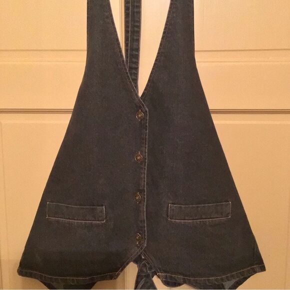 Lioness Black Denim Hills Halter Top L-Xl - Picture 6 of 8